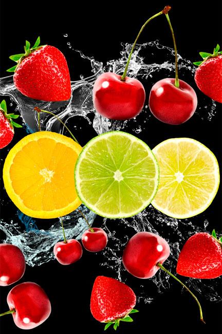 Vinilos lavavajillas frutas splash